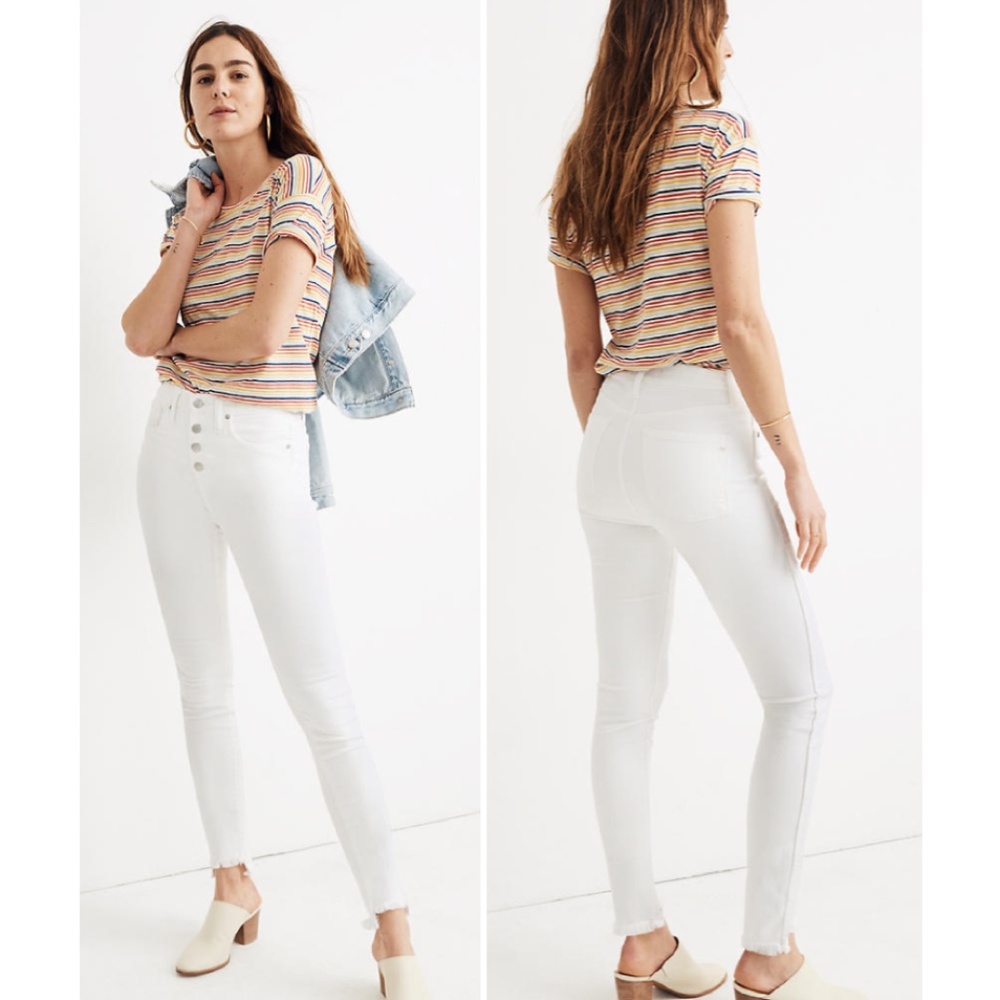 Madewell 10" High-Rise Skinny Jean Pure White 28P